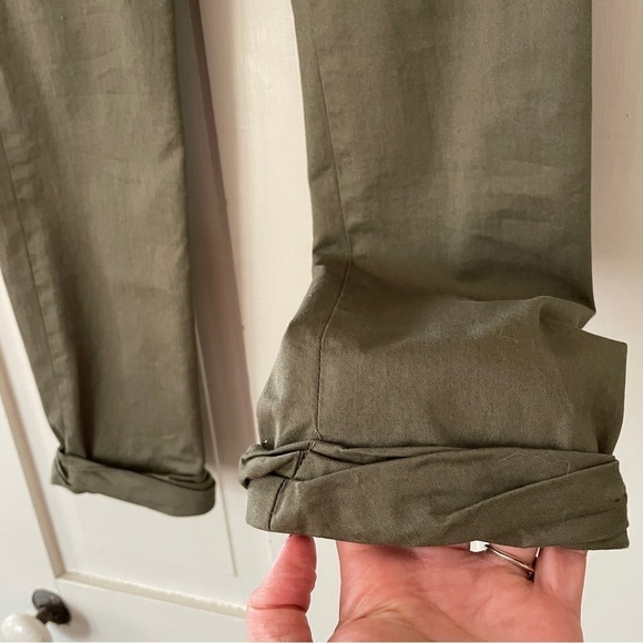 Veronica Beard Army Green Coach Cuffed Pants - Picture 6 of 11